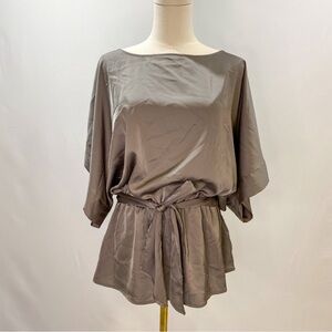 Gray Silk Blouse